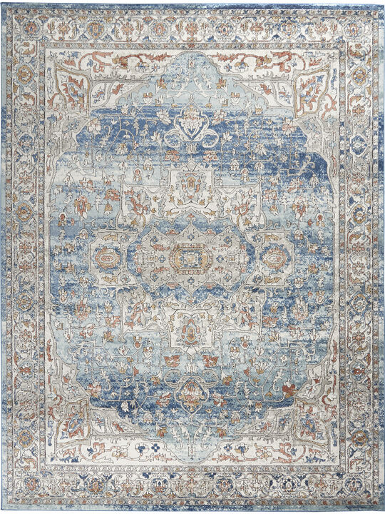 Quarry QUA11 Ivory/Blue 10' x 14' Rug