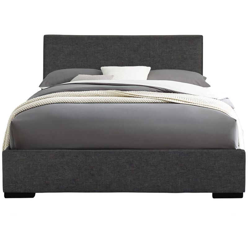 Durable Upholstered Bed &ndash; Polyester Blend with Wood Support Base image number 0