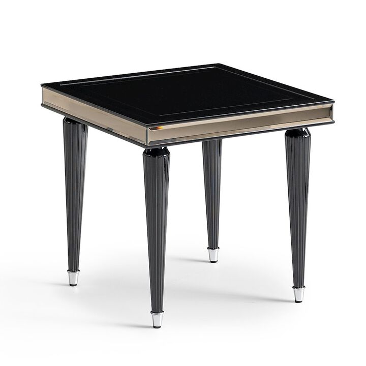 Michael Amini La Francaise Side Table - Black Ice