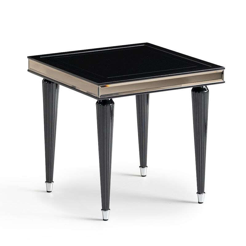 Michael Amini La Francaise Side Table - Black Ice