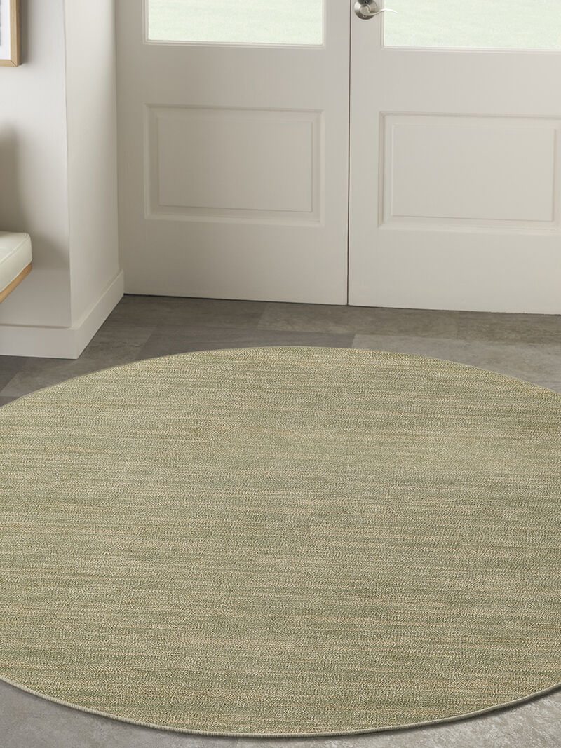 Nourison Essentials NRE01 Green/Gold 4' x Round Rug