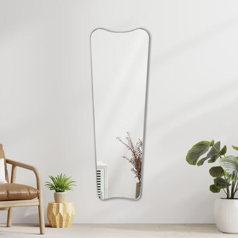 Alfie Large Rectangular Metal Framed Wall Mounted Full-Length Mirror