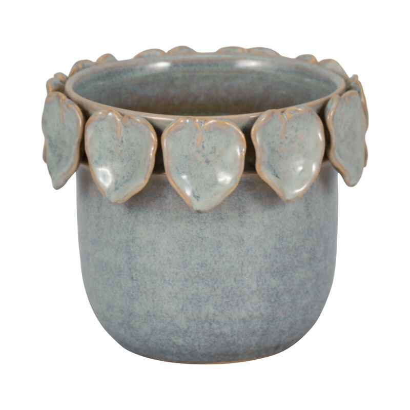6" Leaf Applique Planter image number 0