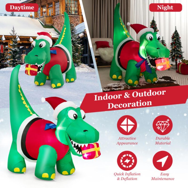 Hivvago Inflatable Christmas Decoration with LED Lights for Yard