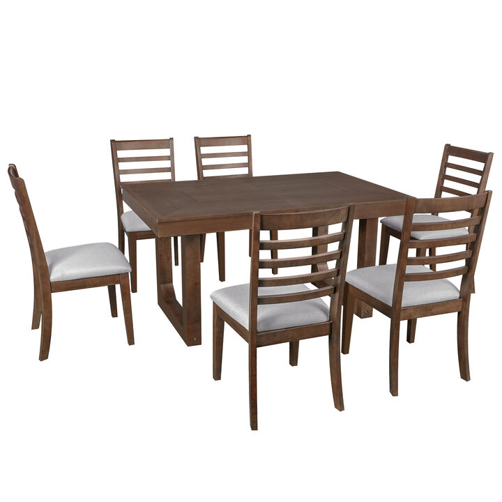 Merax Farmhouse 7-Piece Extendable Dining Set