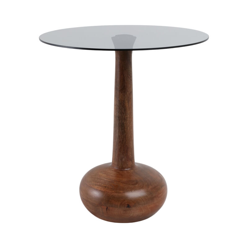 Smoke Glass Top Teardrop Accent Table image number 3