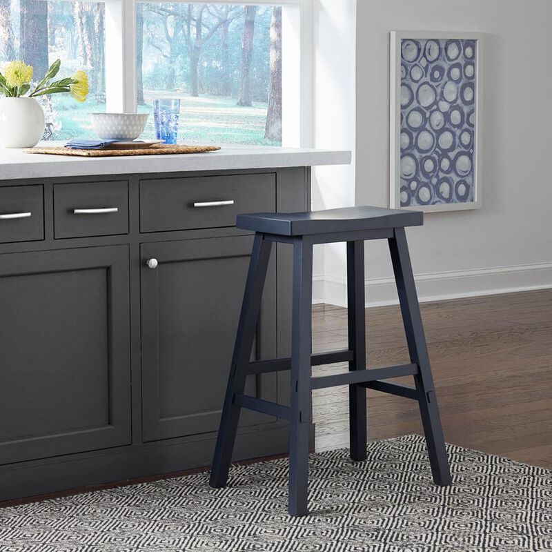 Liberty Furniture Creations 30 Inch Sawhorse Stool- Navy in Various image number 2