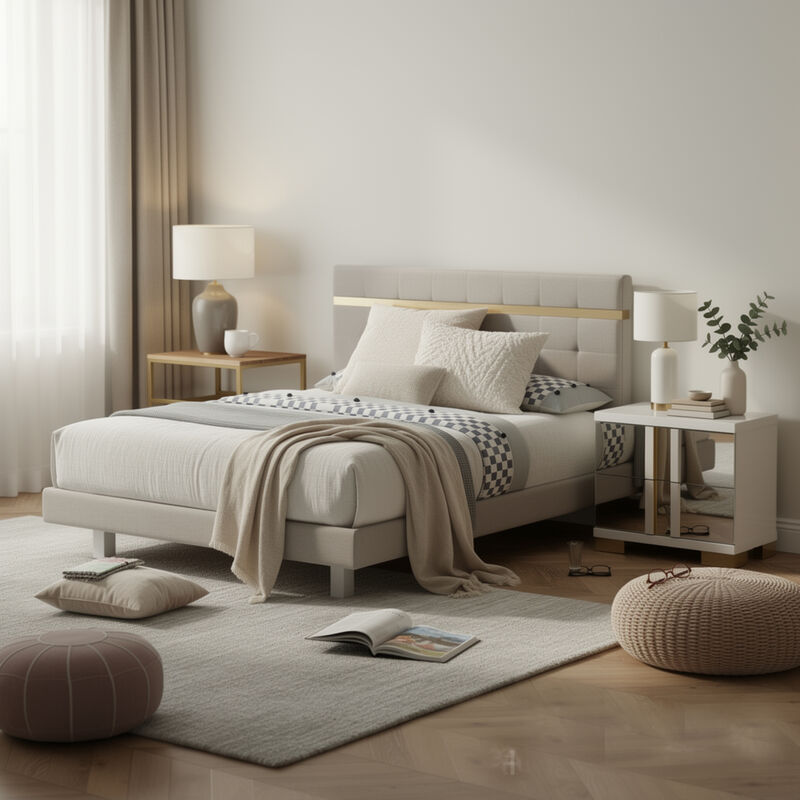 Bedroom Set, Wood, 2 Piece Set with Nightstand image number 8