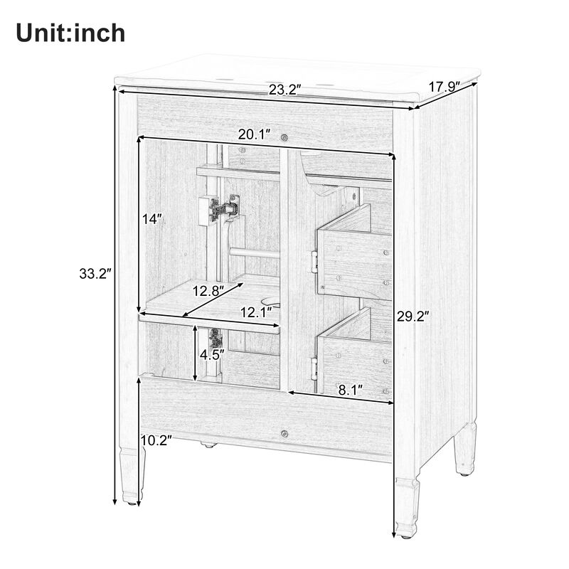 Vockne Bathroom Vanity with Sink image number 7