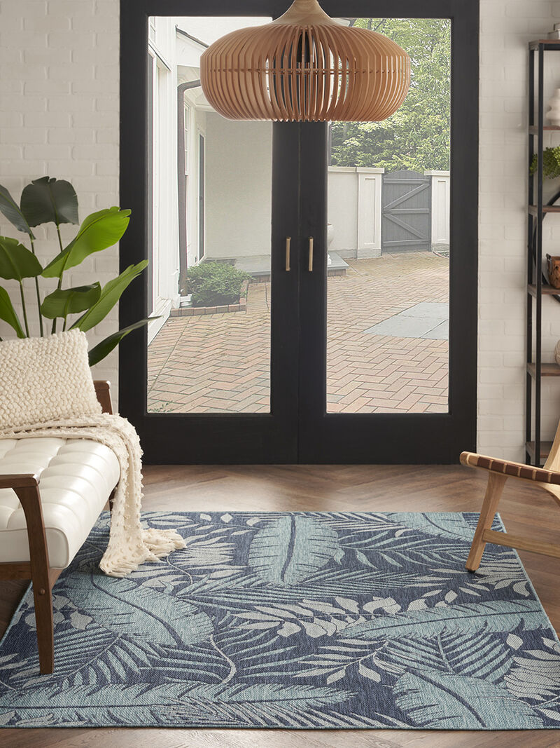 Garden Oasis GOA02 Navy 4' x 6' Rug
