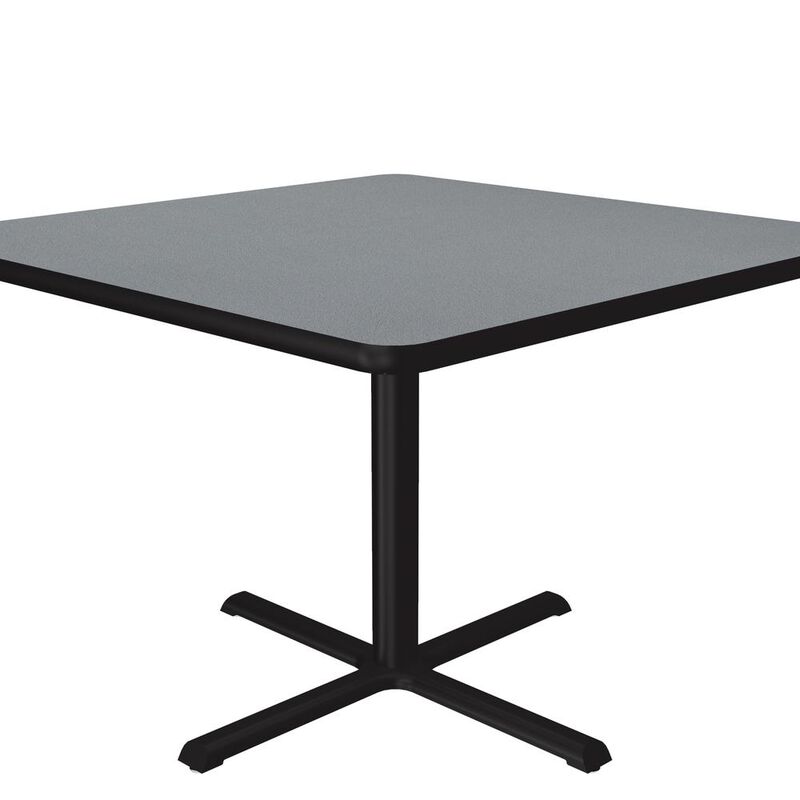 Correll Table Height Thermal Fused Laminate Caf&eacute; and Breakroom Table 36x36, SQUARE GRAY GRANITE BLACK