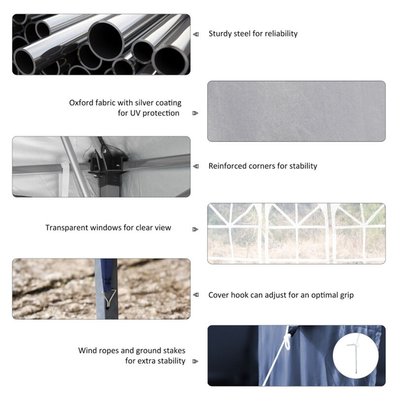 Pop-Up Canopy Party Tent with 4 Sidewalls for Outdoor Events