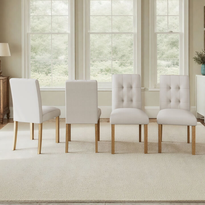 Merax Wooden Dining Chairs Set of 4, Modern Dining Room Chairs with Back