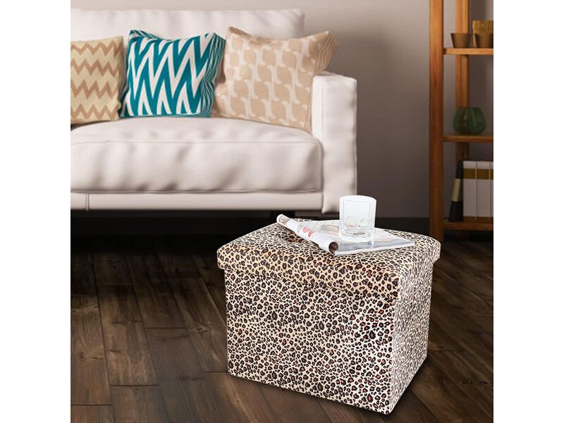 eMOUSE Storage Ottoman Bench Foldable Footrest