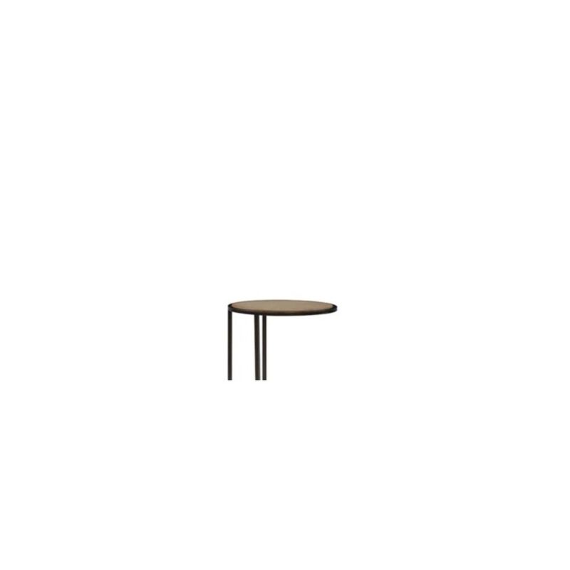 Bernards Transitional Elements Metal/Wood Top Chairside Table - Toffee image number 4