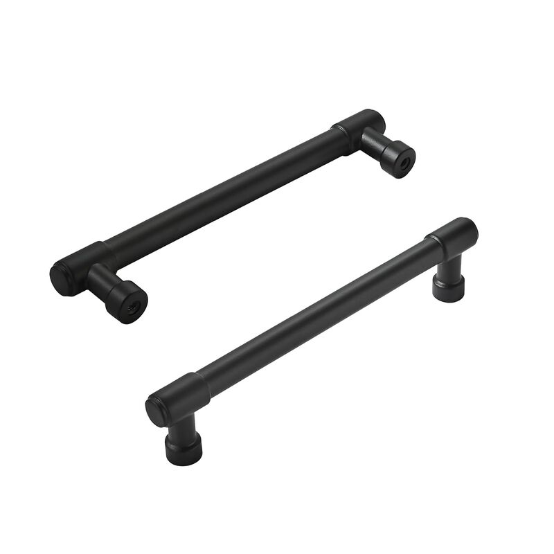 ZAUYX Solid Heavy Duty Jasper Pulls 20 Pack Matte Black Cabinet Pulls 3-3/4 Inch Hole Centers for Kitchen Cupboard Handles Moder