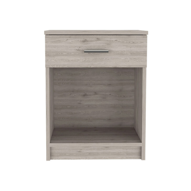 Streamdale Eco Nightstand, Superior Top, One Drawer, Lower Shelf - Light Gray image number 0