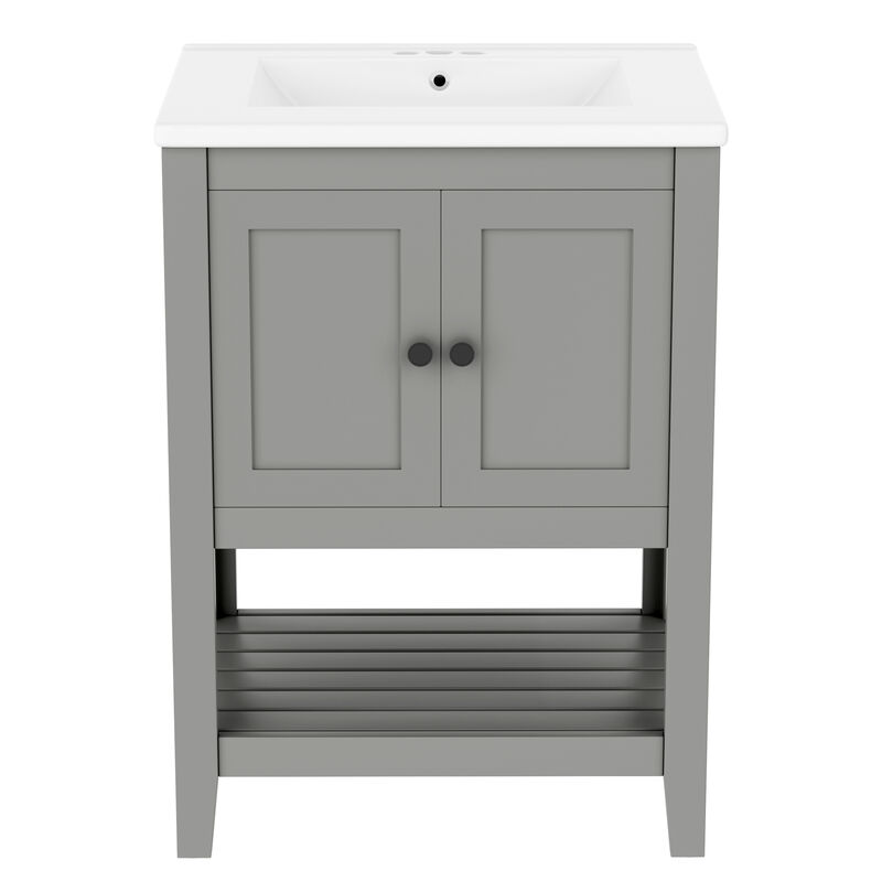Merax Modern Sleek Bathroom Vanity with Sink