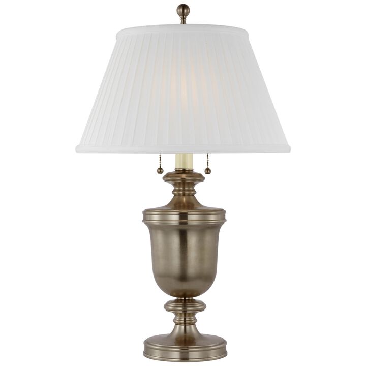 Classical Urn Form Medium Table Lamp in Antique Nickel
