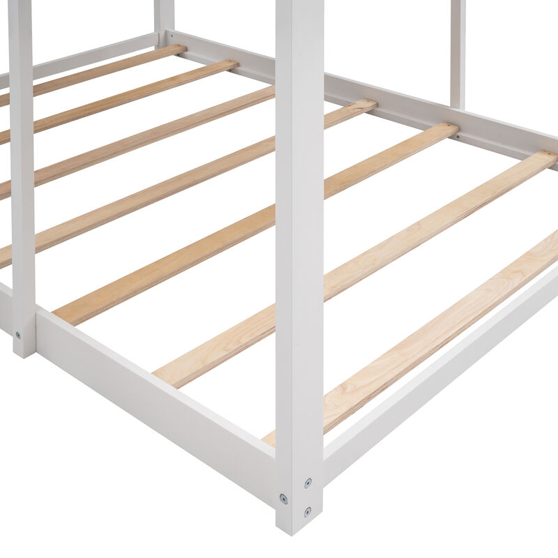 Merax Bunk Bed with Roof and Ladder