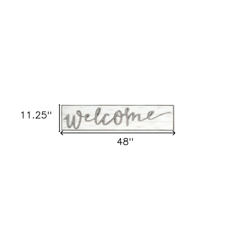 HomeRoots Welcome Sign Wood Wall Decor image number 4