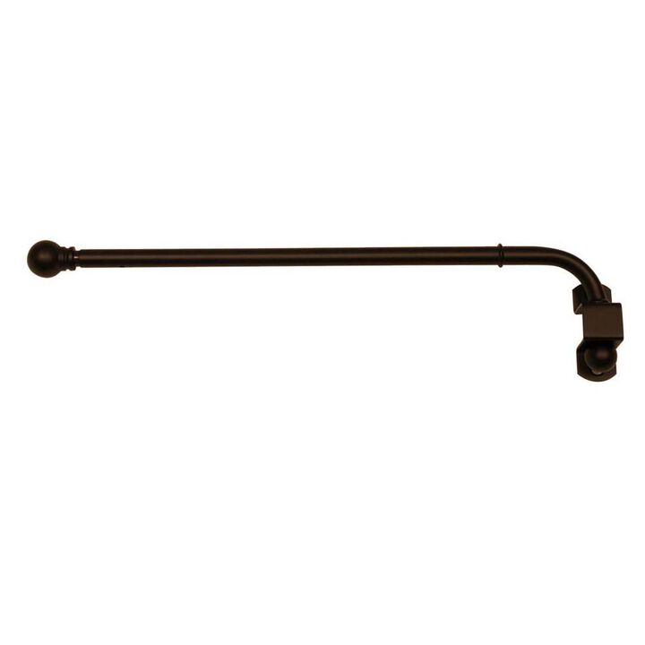 Versailles Swing Arm With Ball Finial Pair - 24x38", Espresso