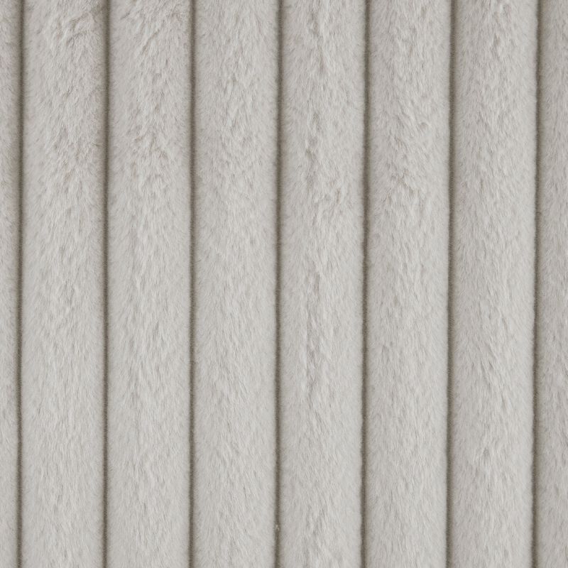 Modern Ottoman, Off White Ribbed Corduroy Zipper Cover, 16 Inch Square