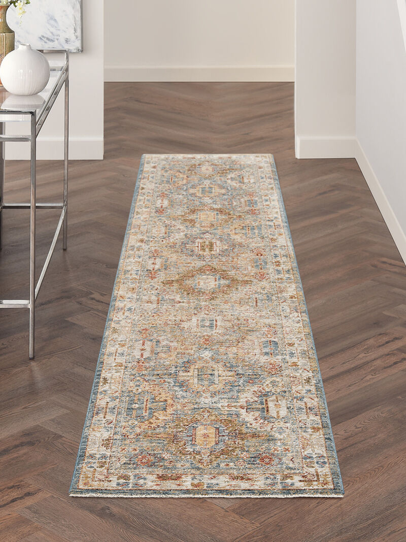 Sahar SHR01 Blue 2'3" x 10'2" Rug image number 5