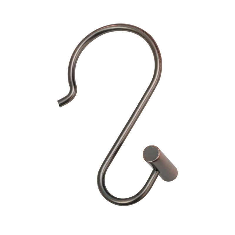 12-Piece Resistant Metal Shower Curtain Hooks with T-Bar End image number 0
