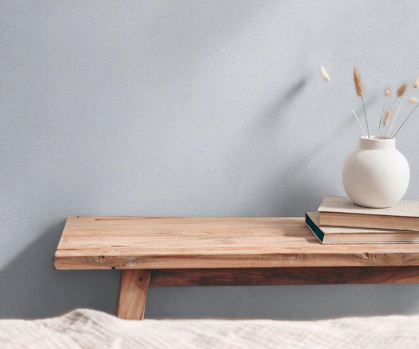 Hygge Home Plain Texture Blue Wallpaper GG82159