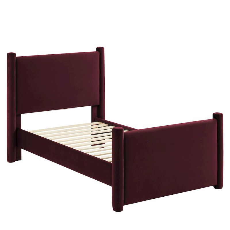 Modway Rael Performance Velvet Twin Platform Bed image number 3