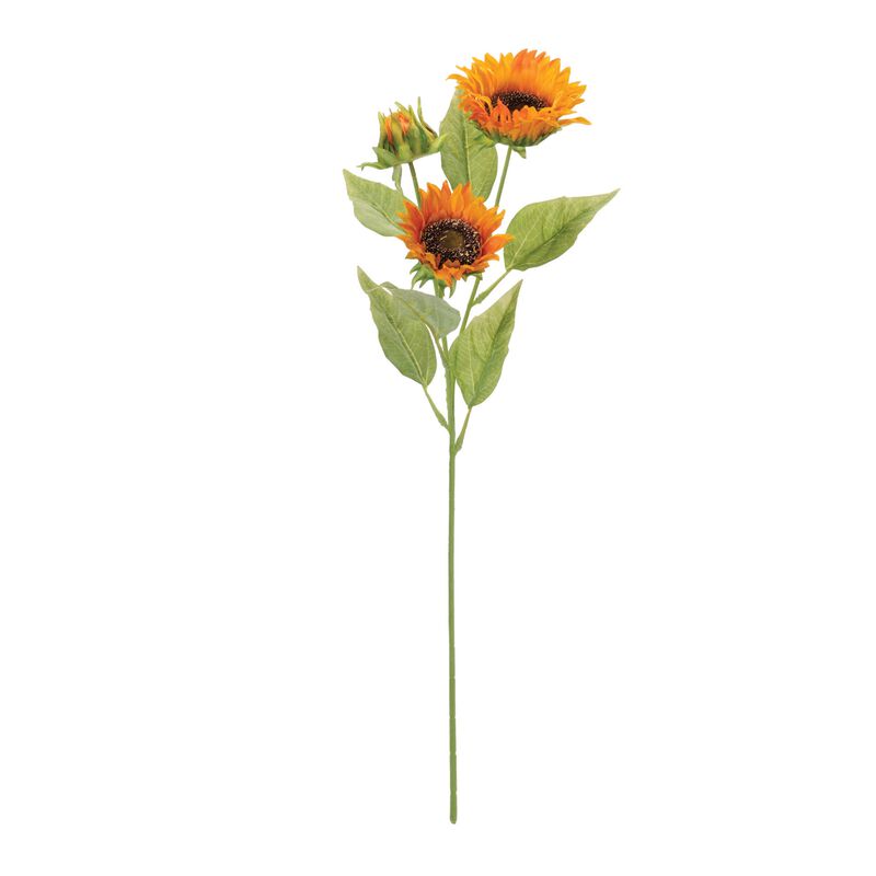Set of 6 Fall Sunflower Sprays for Autumn Floral Arrangements or Centerpieces