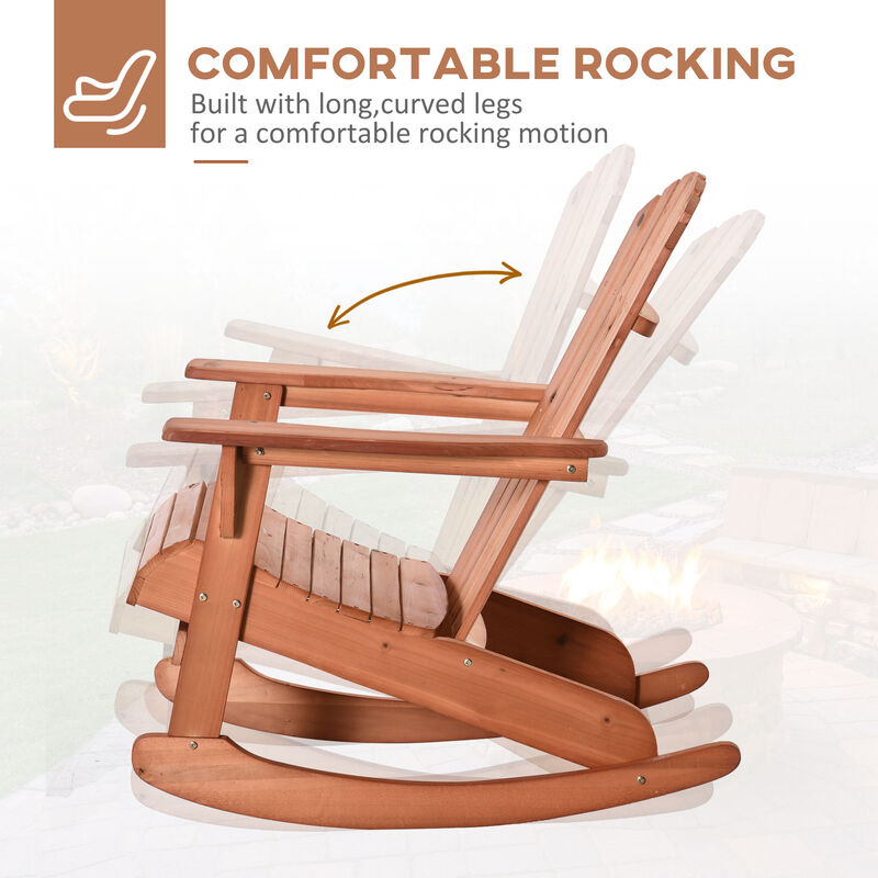 Weather-Resistant Outdoor Rocking Chair, Durable Patio Chair for Backyard or Porch Seating image number 2