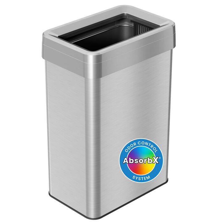 iTouchless 16 Gallon / 60 Liter Rectangular Open Top Trash Can