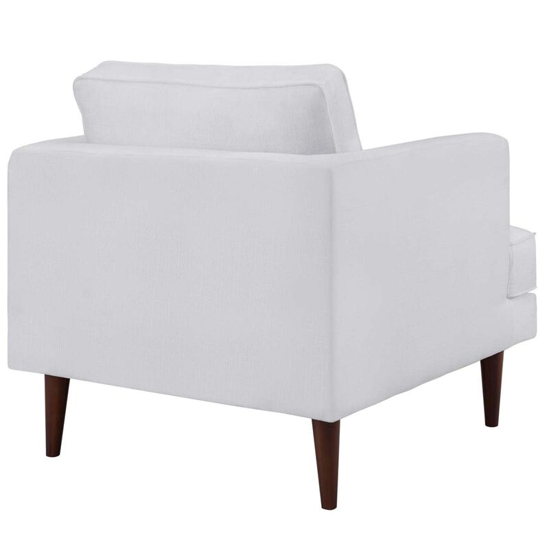 Modway Agile Upholstered Fabric Contemporary Modern Lounge Accent Arm Chair In White