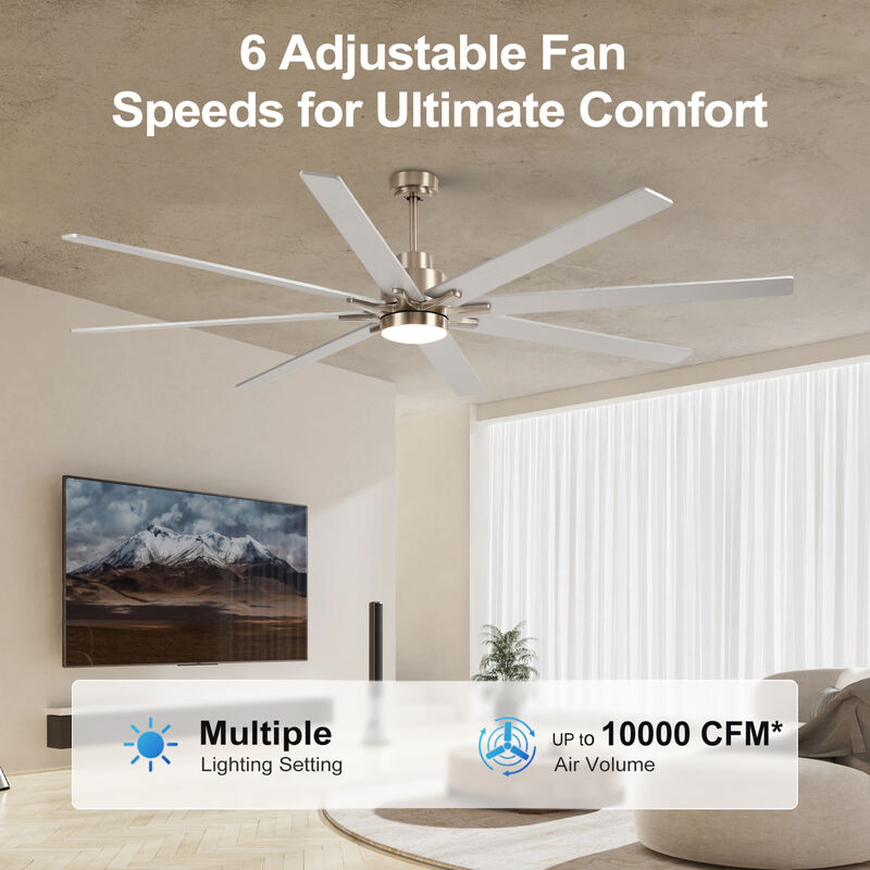 ELEMENT ACE Modern Reversible DC Motor Ceiling Fan with Dimmable LED Light Kit and Remote Control image number 9