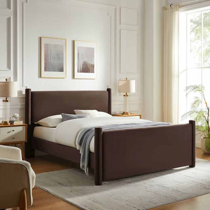Rael Performance Velvet King Platform Bed image number 7