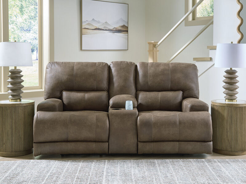 Time-Piece Power Reclining Loveseat with Console image number 1