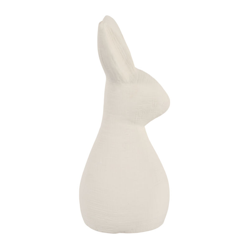 9x4" Textured Terracotta Bunny, Ivory image number 2