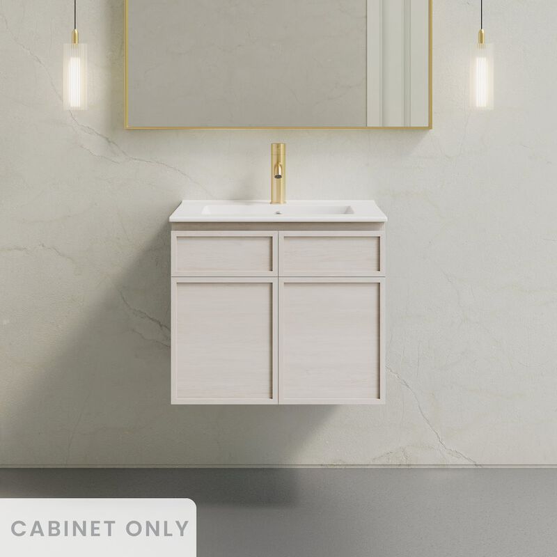 St. Tropez 24" Wall-Mounted Bathroom Vanity Cabinet without Top in White Oak image number 1