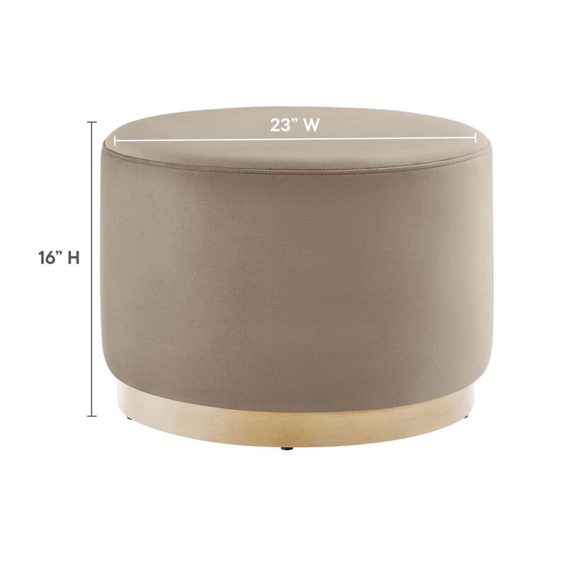 Modway Large 23" Round Performance Velvet Upholstered Upholstered Ottoman image number 2