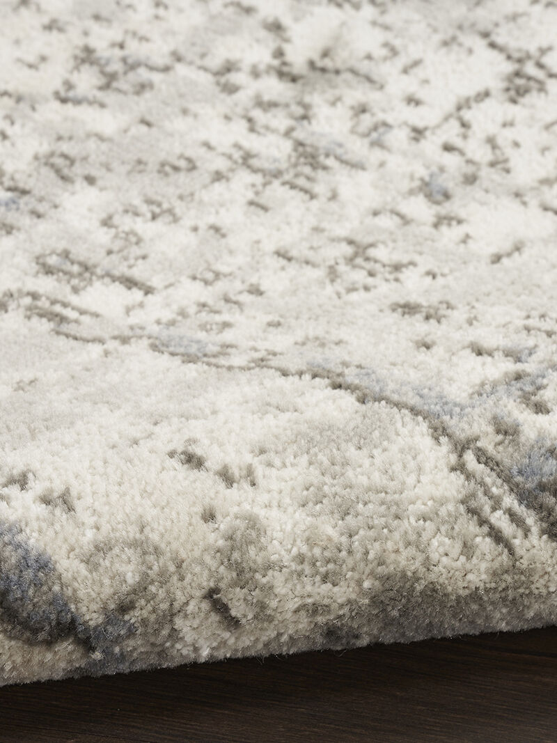 Quarry QUA01 Ivory/Blue/Gray 6' x 9' Rug