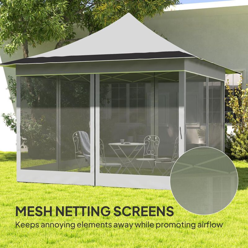 Hivvago 12x12 Pop Up Canopy Tent with Mesh image number 4