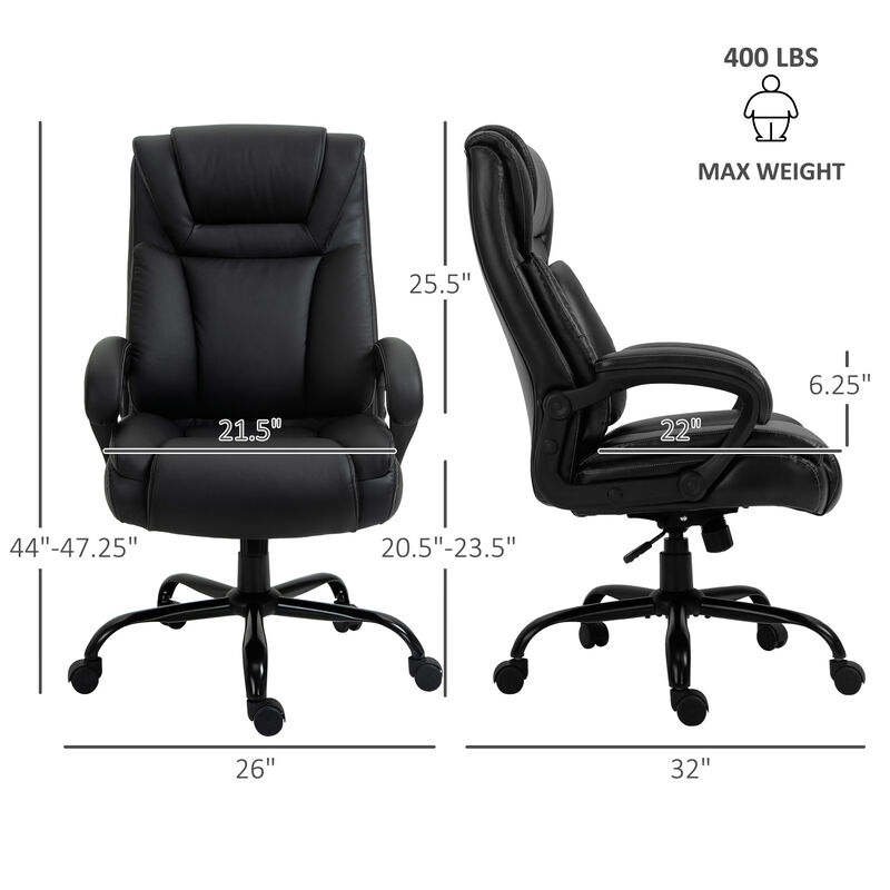 Hivvago Wide Seat Big and Tall Office Chair with Swivel image number 2