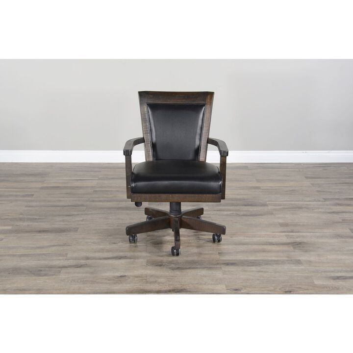Sunny Designs Game Chair with Casters, Cushion Seat & Back