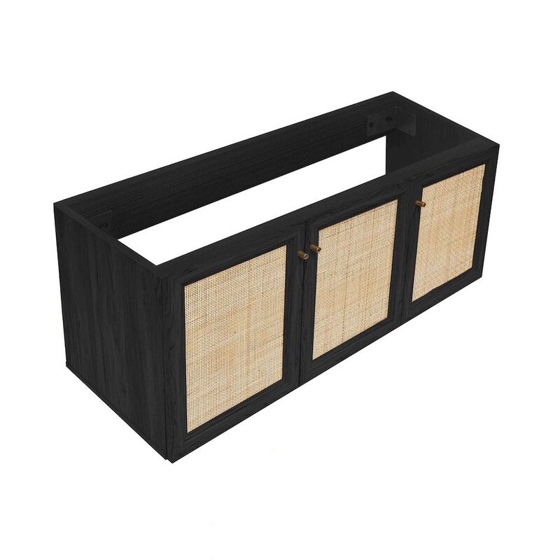 Classe 48" Wall-Mounted Bathroom Vanity Cabinet without Top in Black Oak image number 2