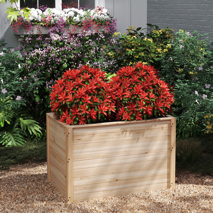 Raised Garden Bed Elevated Planter Box with Open-Ended Base
