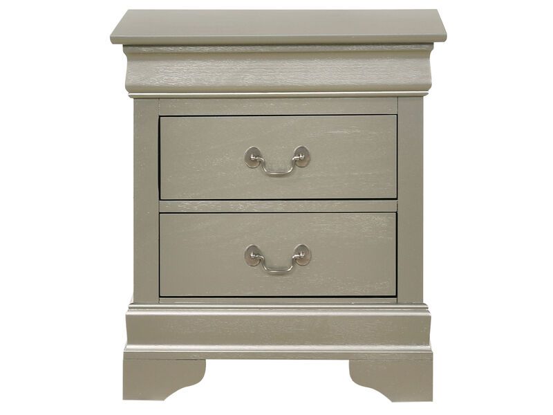 Louis Philippe 2-Drawer Nightstand (24 in. H X 22 in. W X 16 in. D)