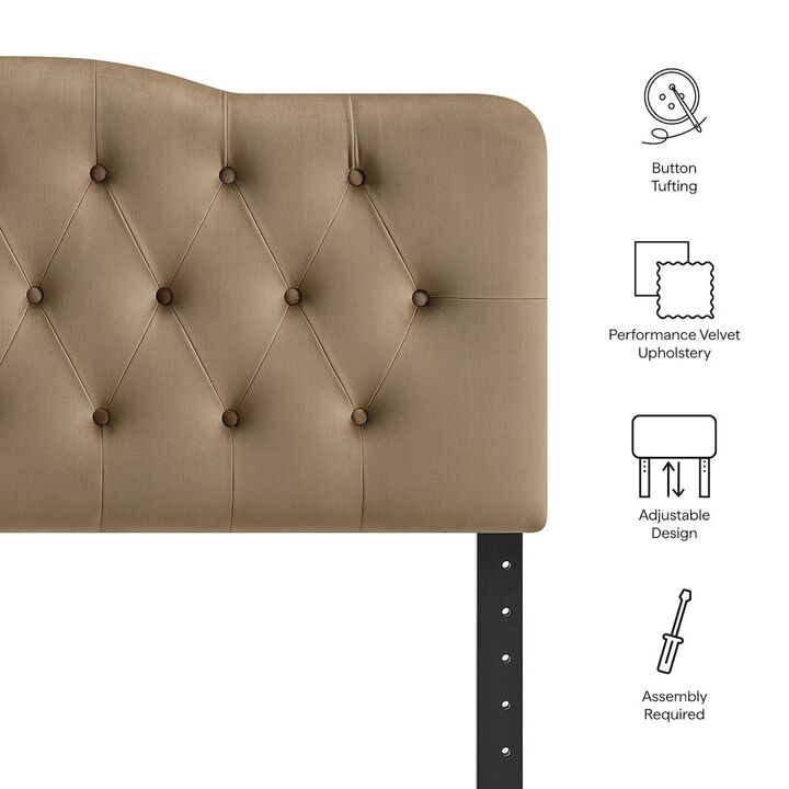 Annabel Stain-Resistant Performance Velvet Full Headboard