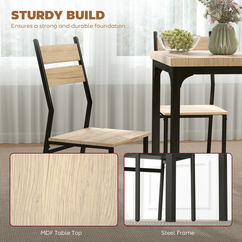 Hivvago 3-Piece Kitchen Table and Chair Set for Small Spaces image number 4